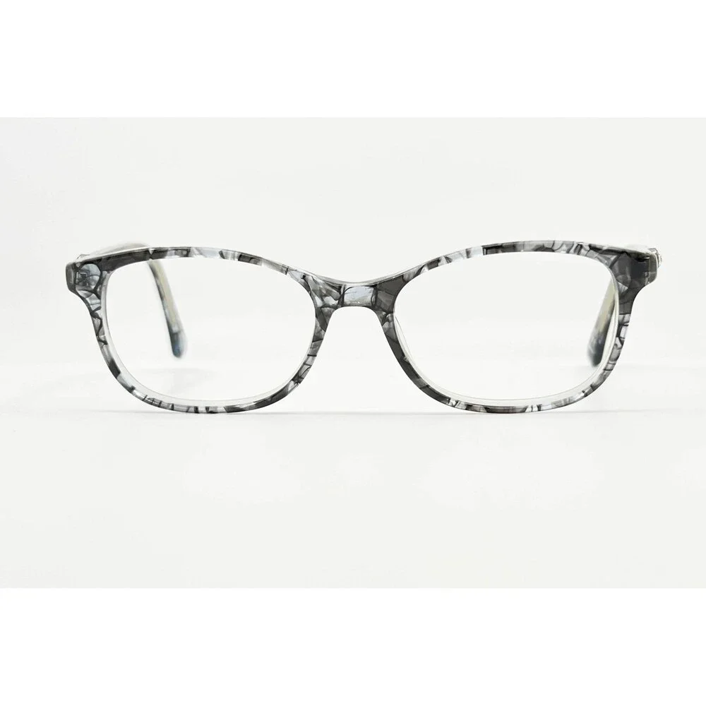 Karen Kane Eyeglasses Womens Black Pattern Marble Full Rim Frames 49-16-135